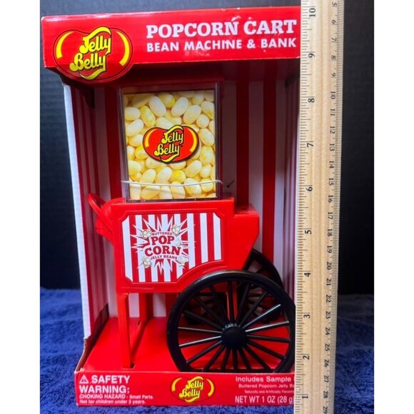 Jelly Belly Popcorn Cart Bean Machine & Bank Novelty Candy Dispenser & Coin Ban - Picture 3 of 5